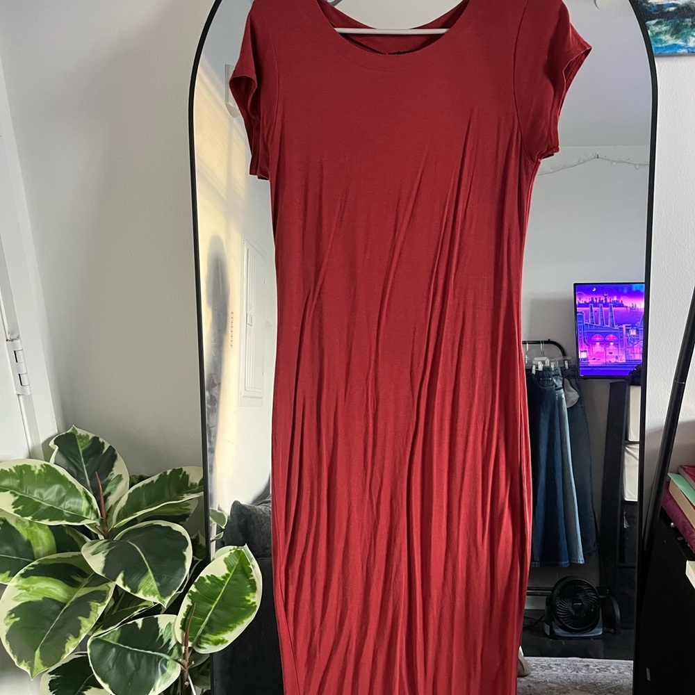 Boohoo Red Maxi Dress